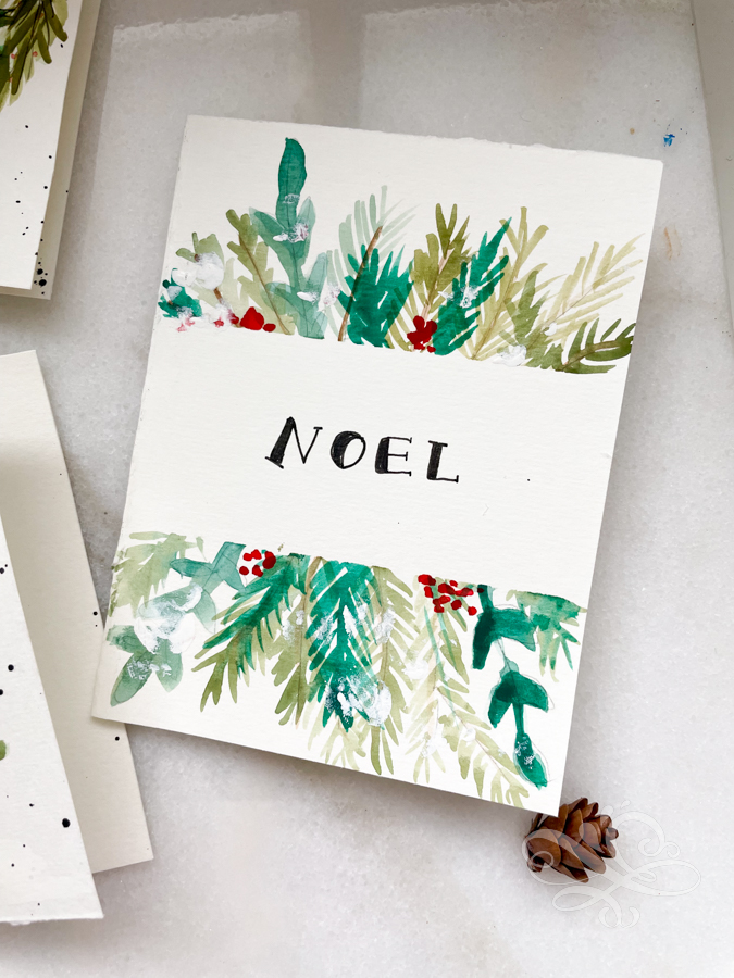 How to Make Watercolor Christmas Cards Easily - A Well Purposed Woman